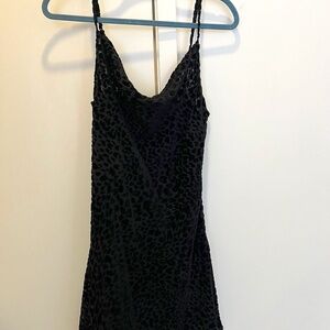 NastyGal Animal Print Cowl Neck Mini Slip Dress